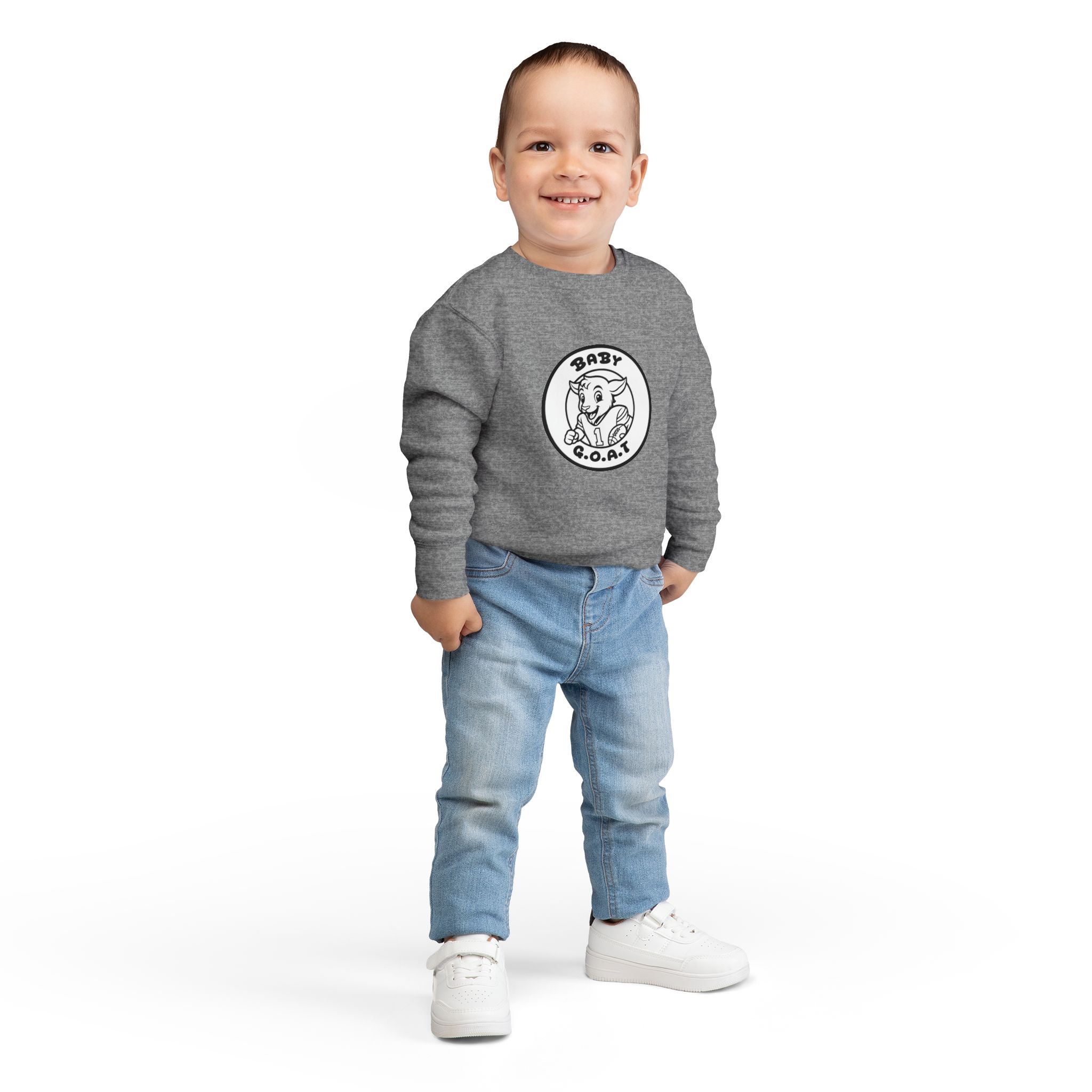 The Touchdown Star Baby G.O.A.T. Toddler Sweatshirt — Cute Goat Graphic Pullover for Infants & Toddlers - Image 12