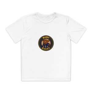 Davon The Touchdown Star Yello Background Youth Competitor Tee — 'Baby G.O.A.T.' Graphic Kids T‑Shirt