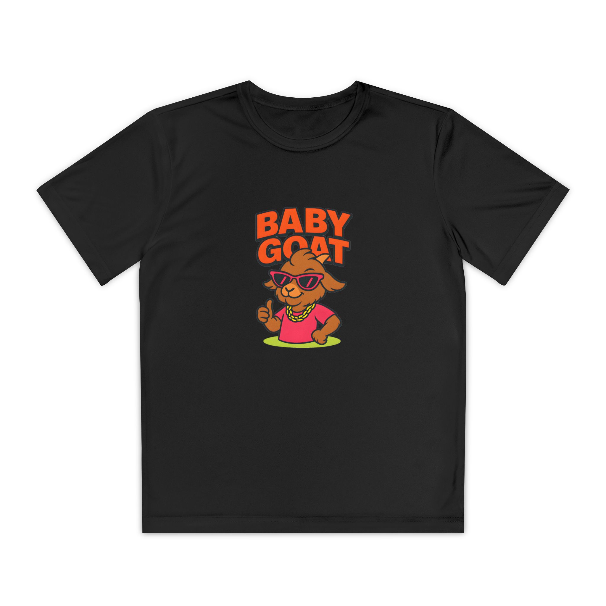 Skye the Style Queen Baby Goat Youth Tee – Cute Cartoon Goat Graphic Shirt for Kids - Image 9