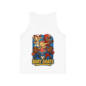 The Little Champs Crew Kids' Sports Tank Top — "Baby Goats" Team Animals Graphic