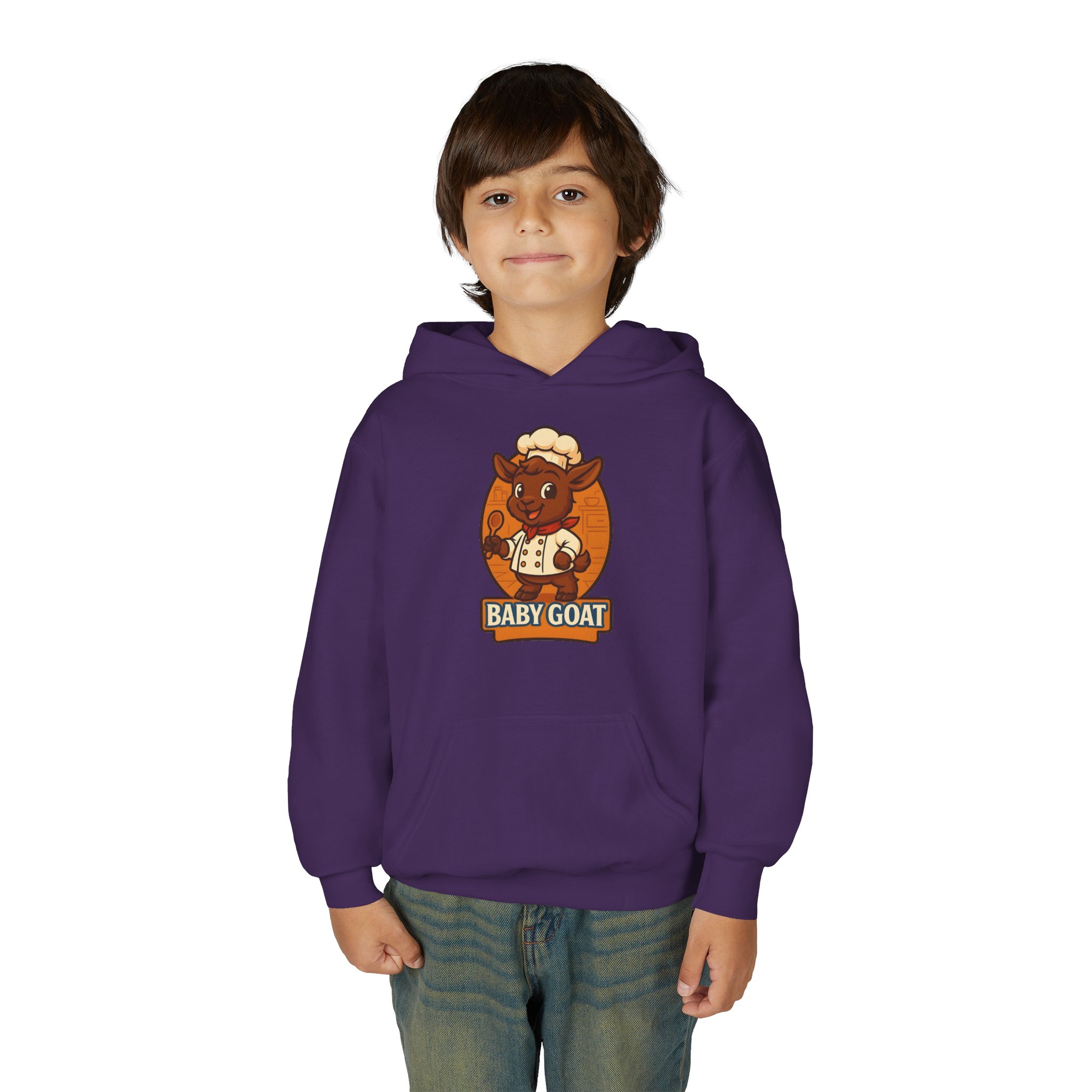 Charlie the Chef Youth Hoodie — Cute 'Baby Goat' Chef Graphic Sweatshirt for Kids - Image 15