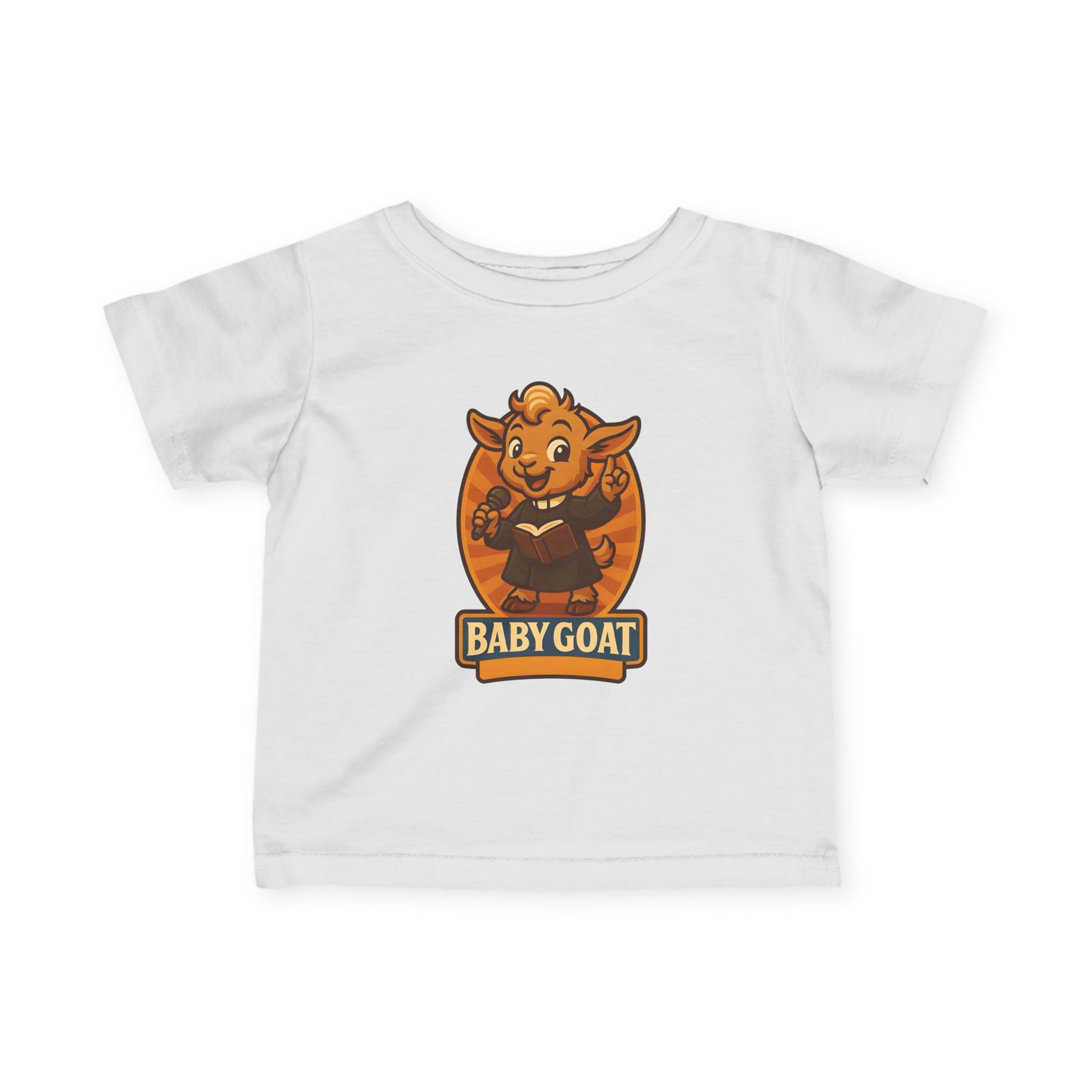 Baby Goat Infant Tee — Cute Cartoon Kid Goat Graphic