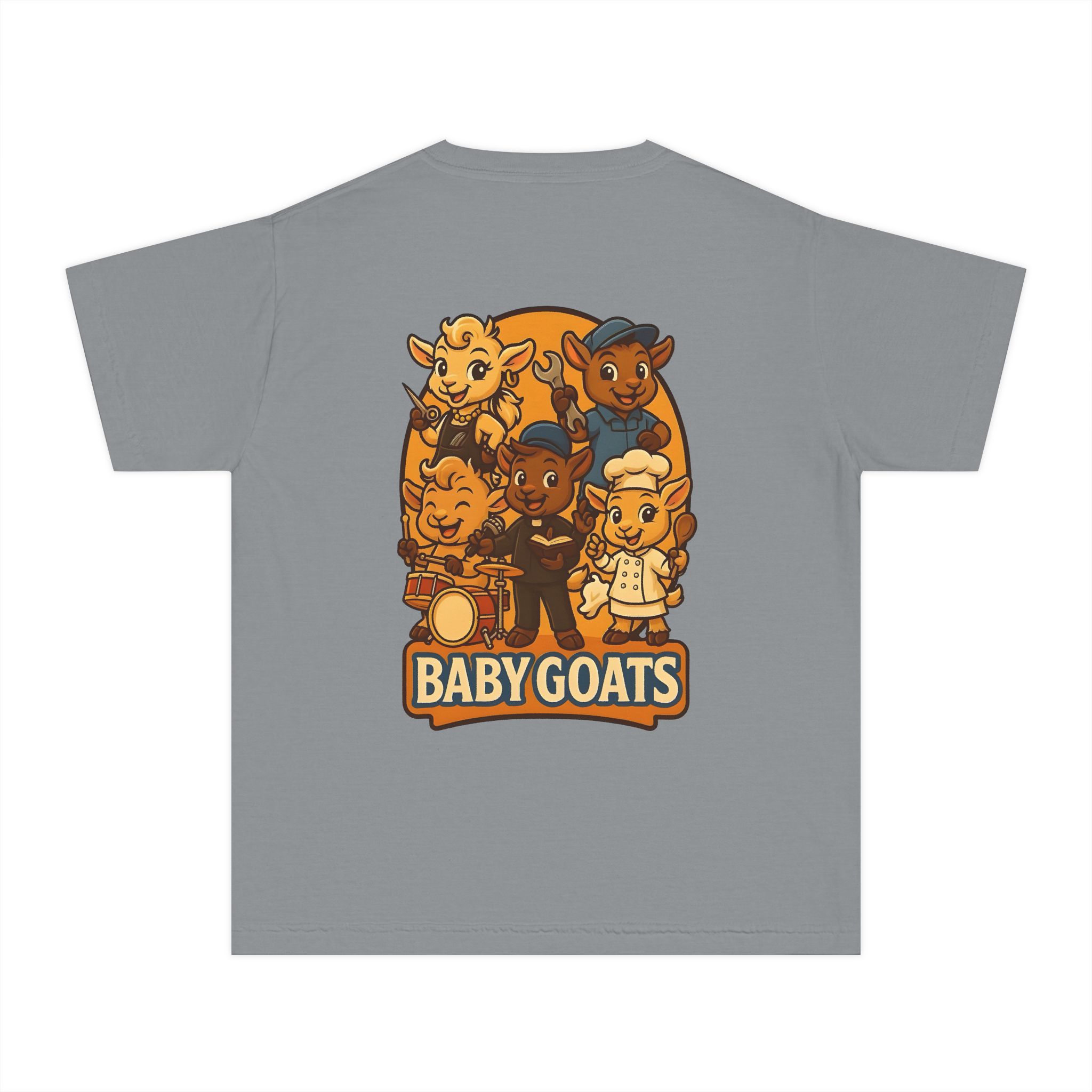 Kids "Baby Goats" Graphic Tee — Cute Cartoon Kids' Goat Band T-Shirt - Image 11