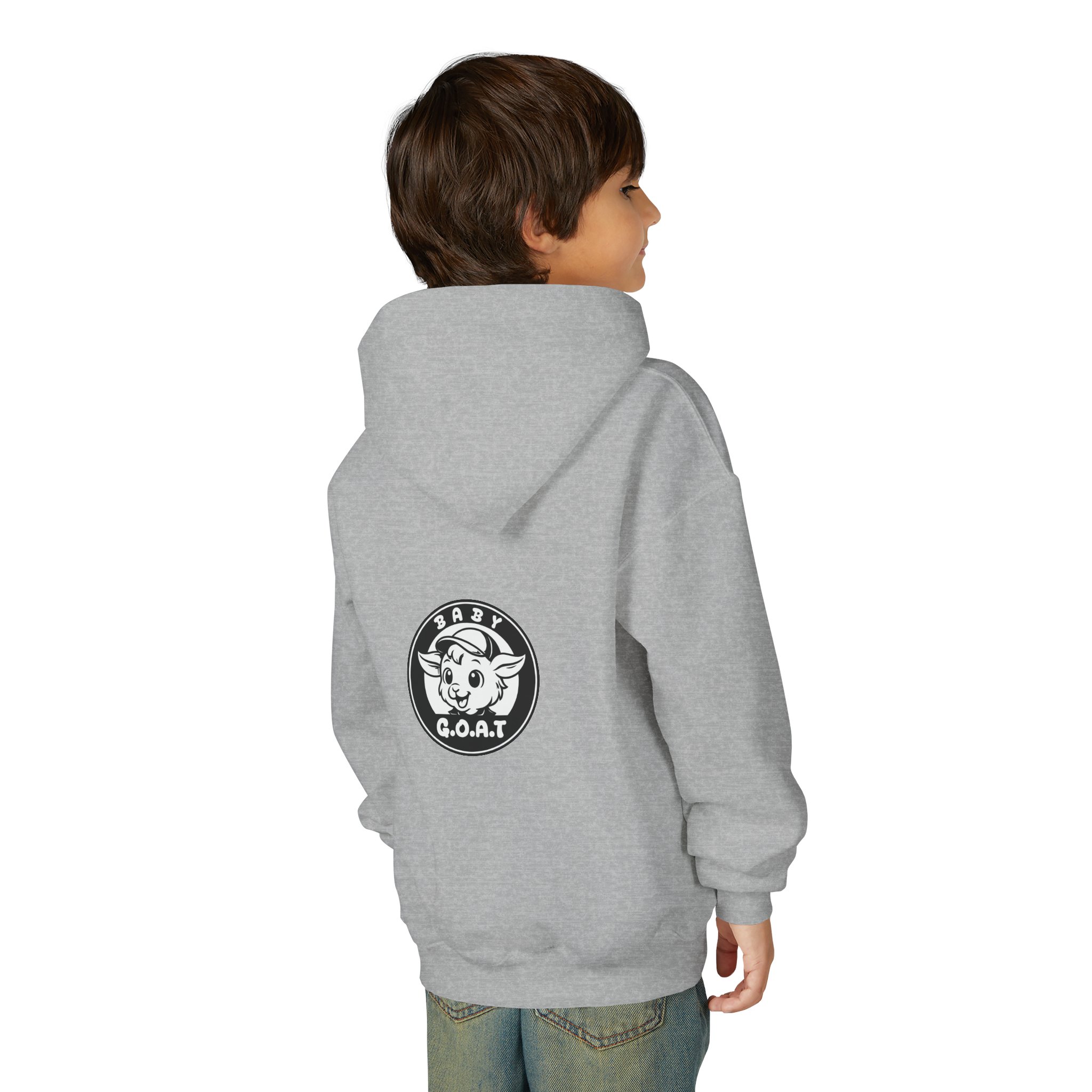 Baby G.O.A.T – Classic Edition Youth Hoodie — "Baby G.O.A.T." Cute Goat Logo Pullover - Image 8