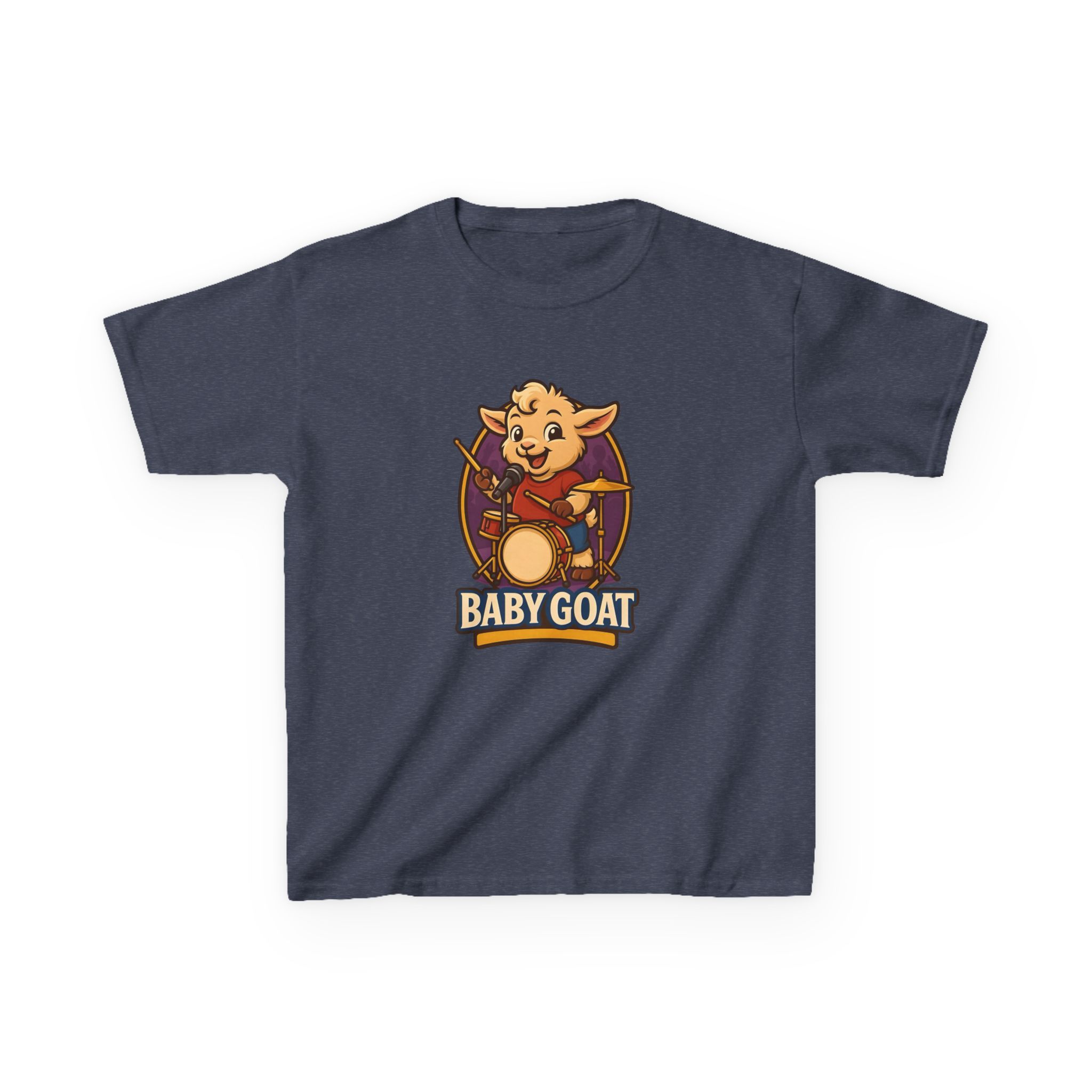 Kids T-Shirt — Cute 'Baby Goat' Cartoon Drum Player Tee for Toddlers - Image 13