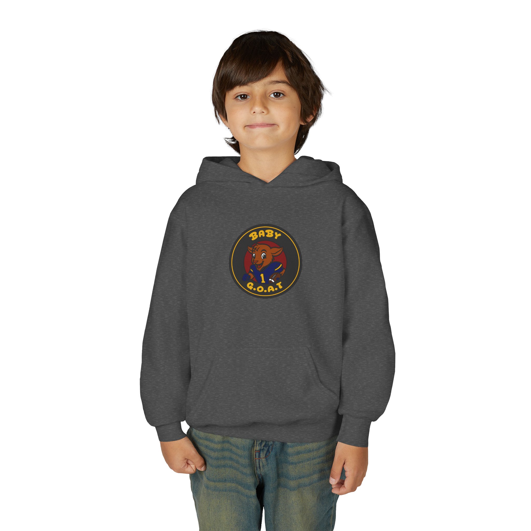 Davon The Touchdown Star Youth Hoodie — 'Baby G.O.A.T.' Cartoon Goat Graphic Pullover - Image 15