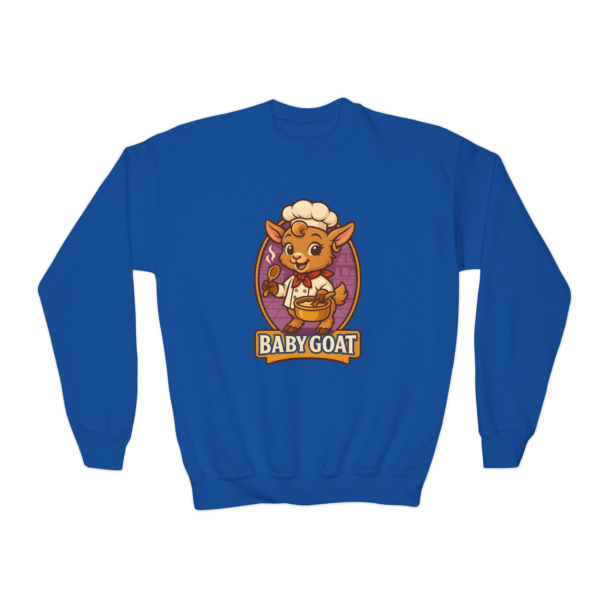 Youth Crewneck Sweatshirt — Cute 'Baby Goat' Cartoon Graphic for Kids - Image 13