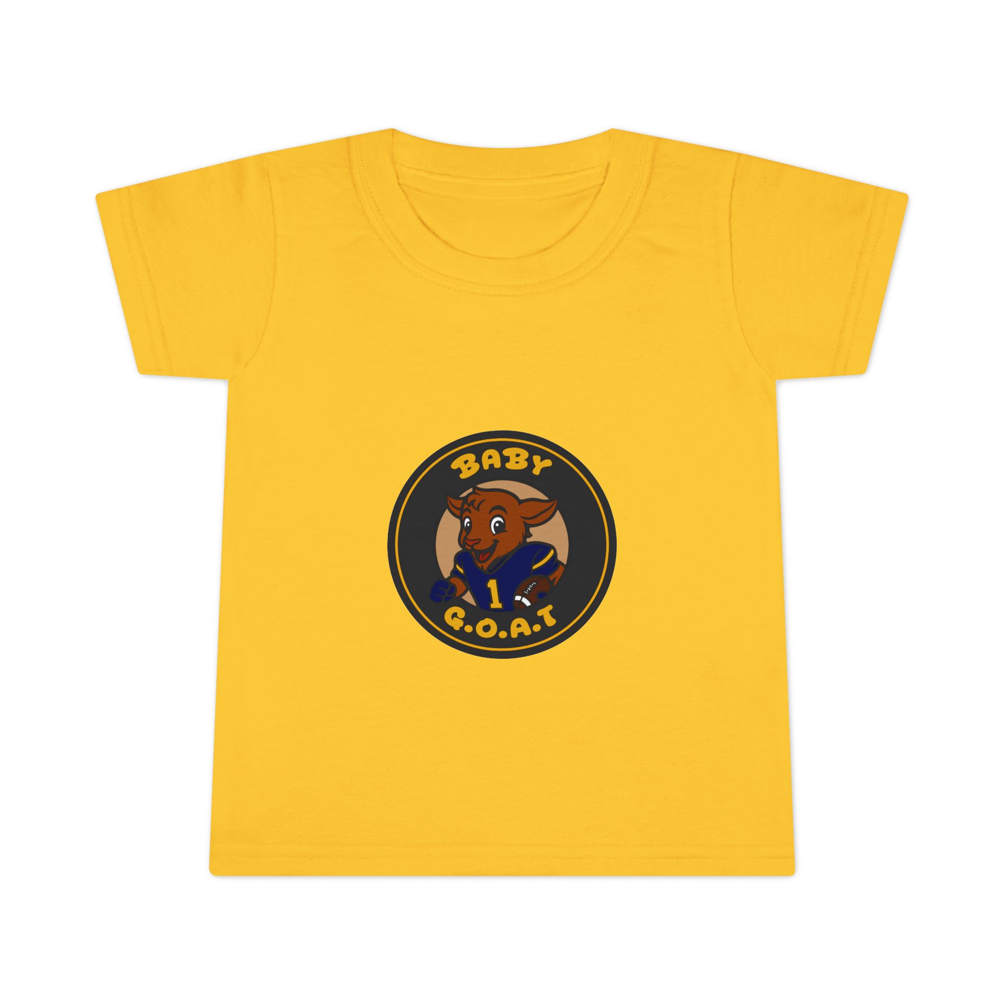 Davon The Touchdown Star Yello Background Baby G.O.A.T. Toddler T-Shirt — Cute Goat Graphic Tee for 1st Birthday - Image 4