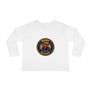 Davon The Touchdown Star Yello Background Baby G.O.A.T. Toddler Long Sleeve Tee — Cute Goat Athlete Graphic