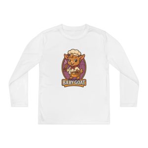 Baby Goat Youth Long Sleeve Tee - Cute Cartoon Chef Kid's Shirt