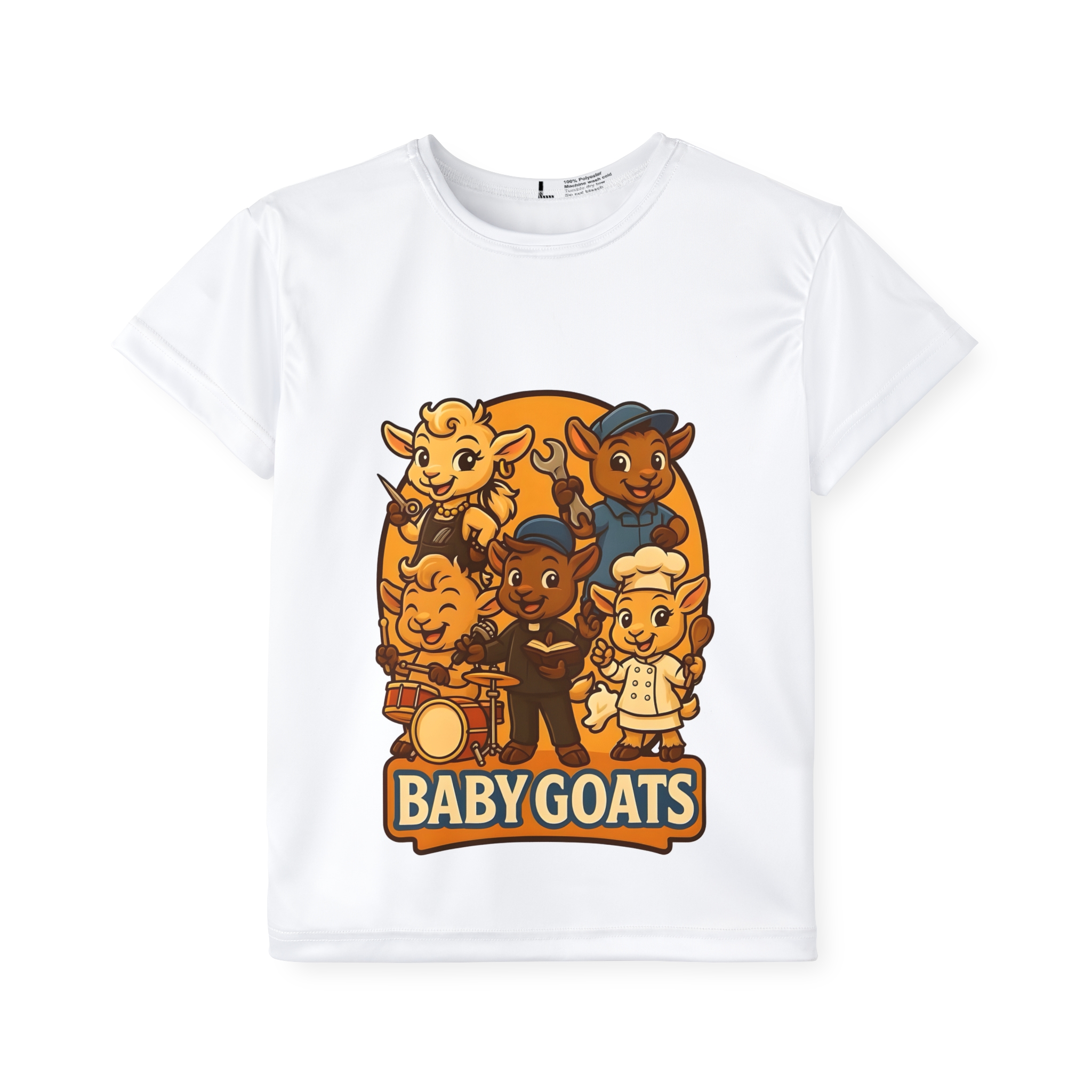 Kids Jersey — 'Baby Goats' Cartoon Band Sports Tee
