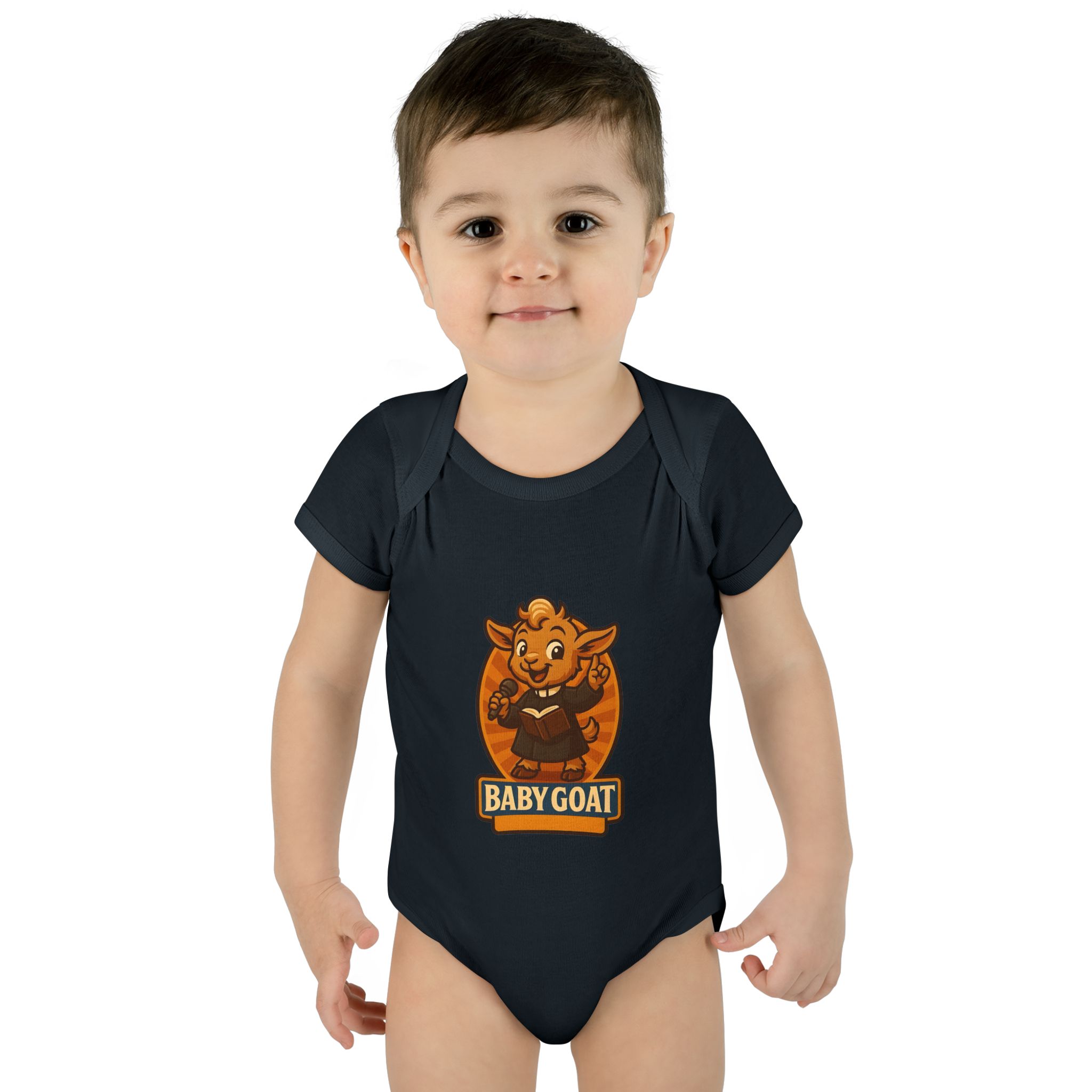 Baby Goat Infant Bodysuit – Cute Cartoon Kid Goat Graphic - Image 7