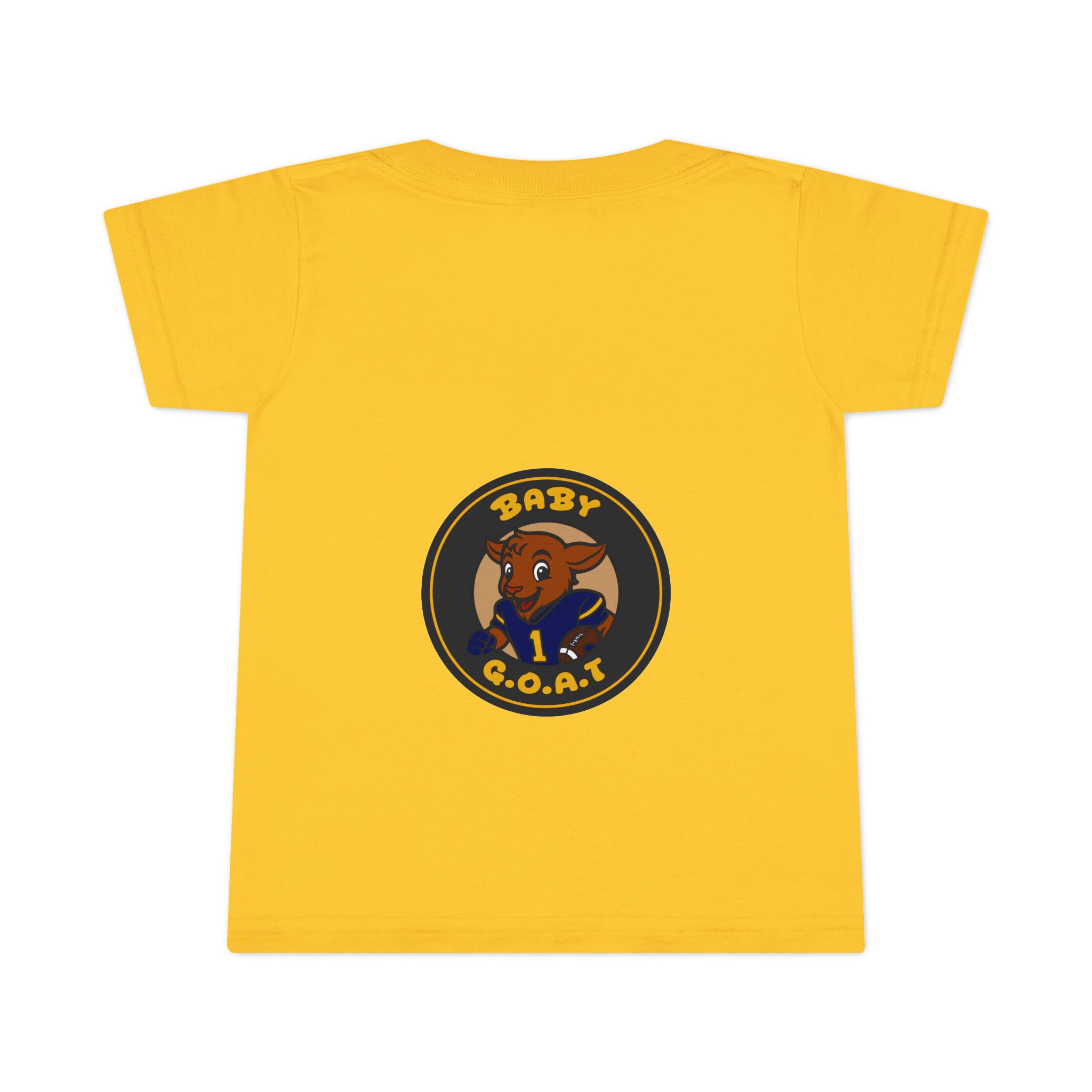 Davon The Touchdown Star Yello Background Baby G.O.A.T. Toddler T-Shirt — Cute Goat Graphic Tee for 1st Birthday - Image 5