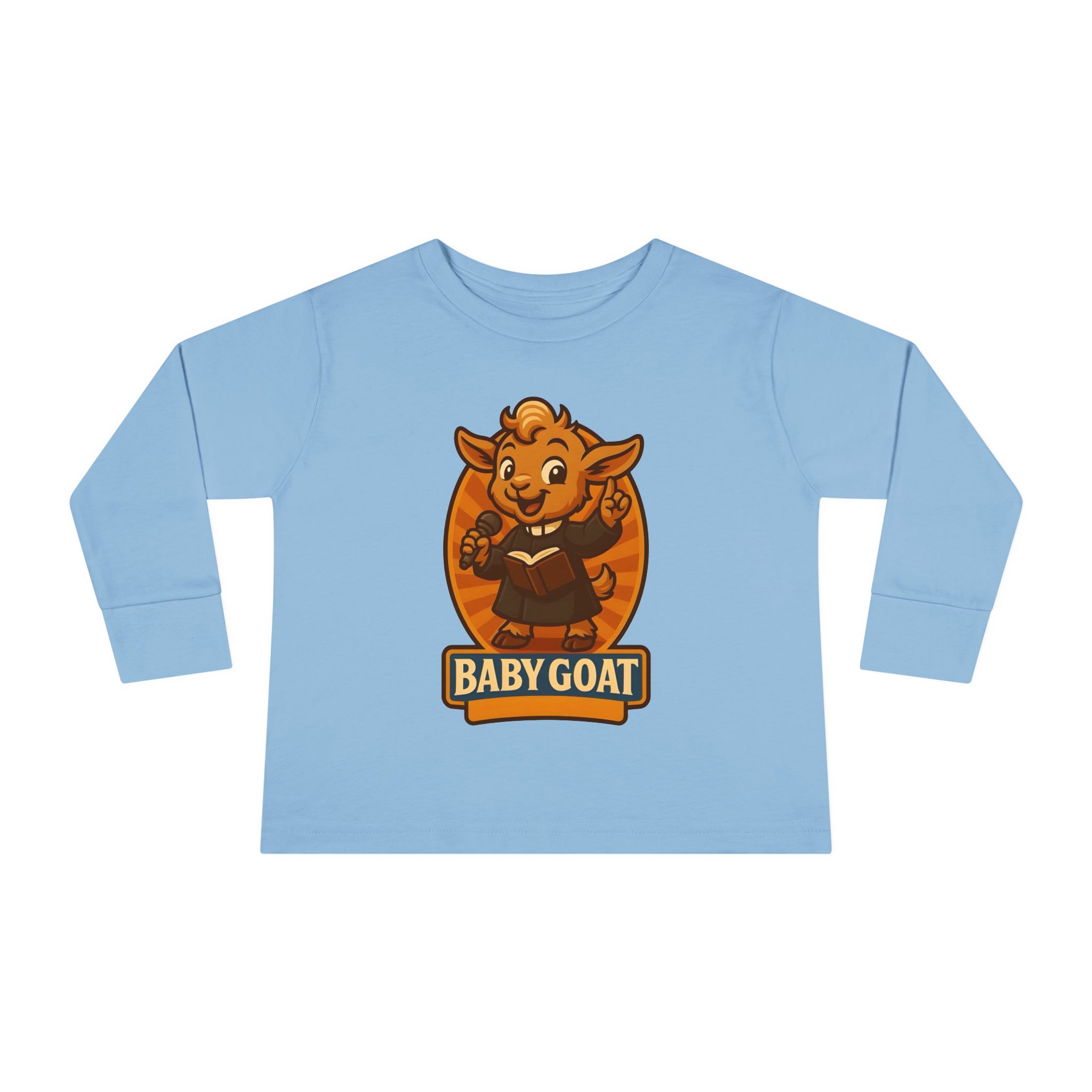 Toddler Long Sleeve Tee — Cute 'Baby Goat' Cartoon Kids Shirt - Image 5