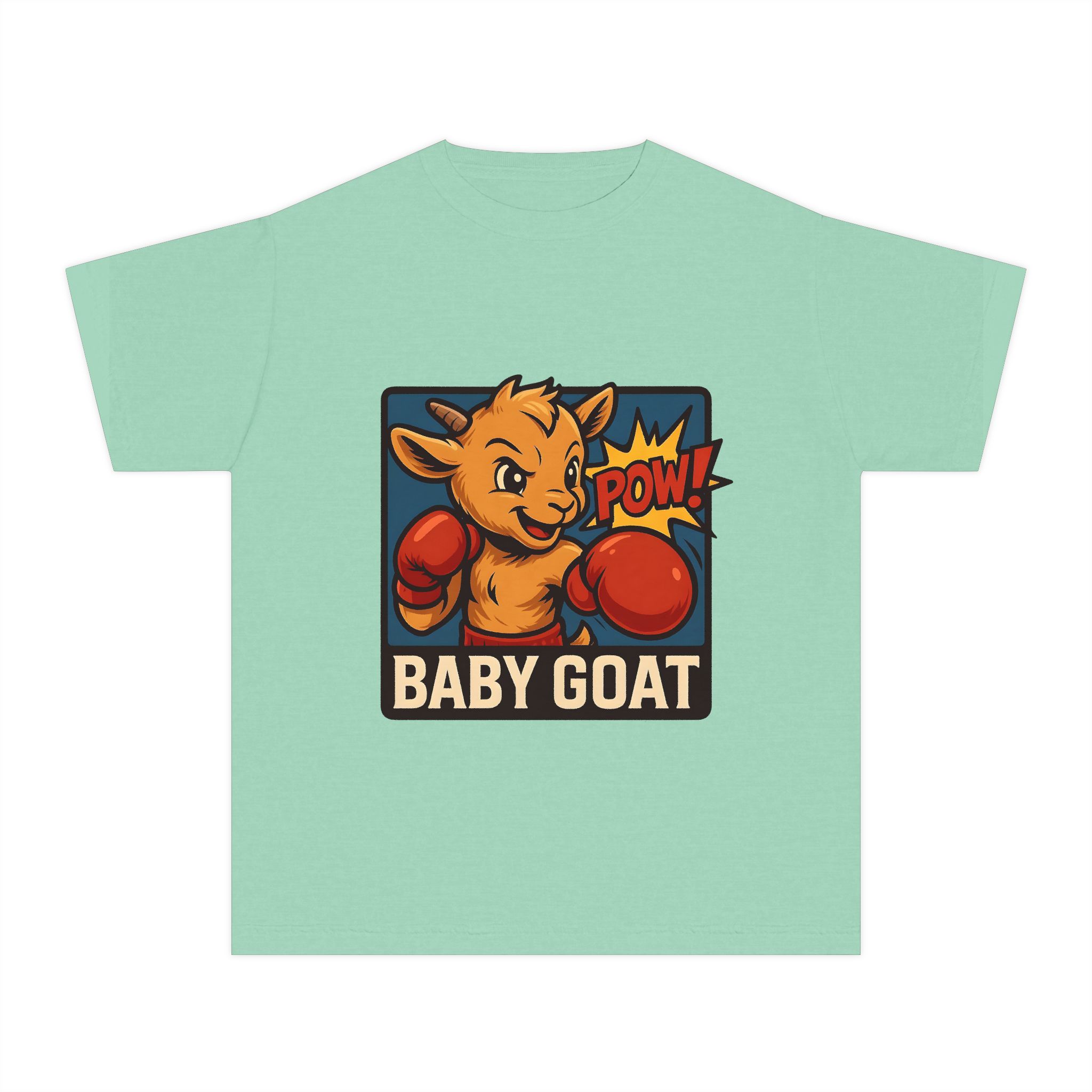 Baby G.O.A.T – Benny the Boxer Baby Goat Boxing Tee — Cute Kid’s 'Baby Goat' Graphic Shirt - Image 4