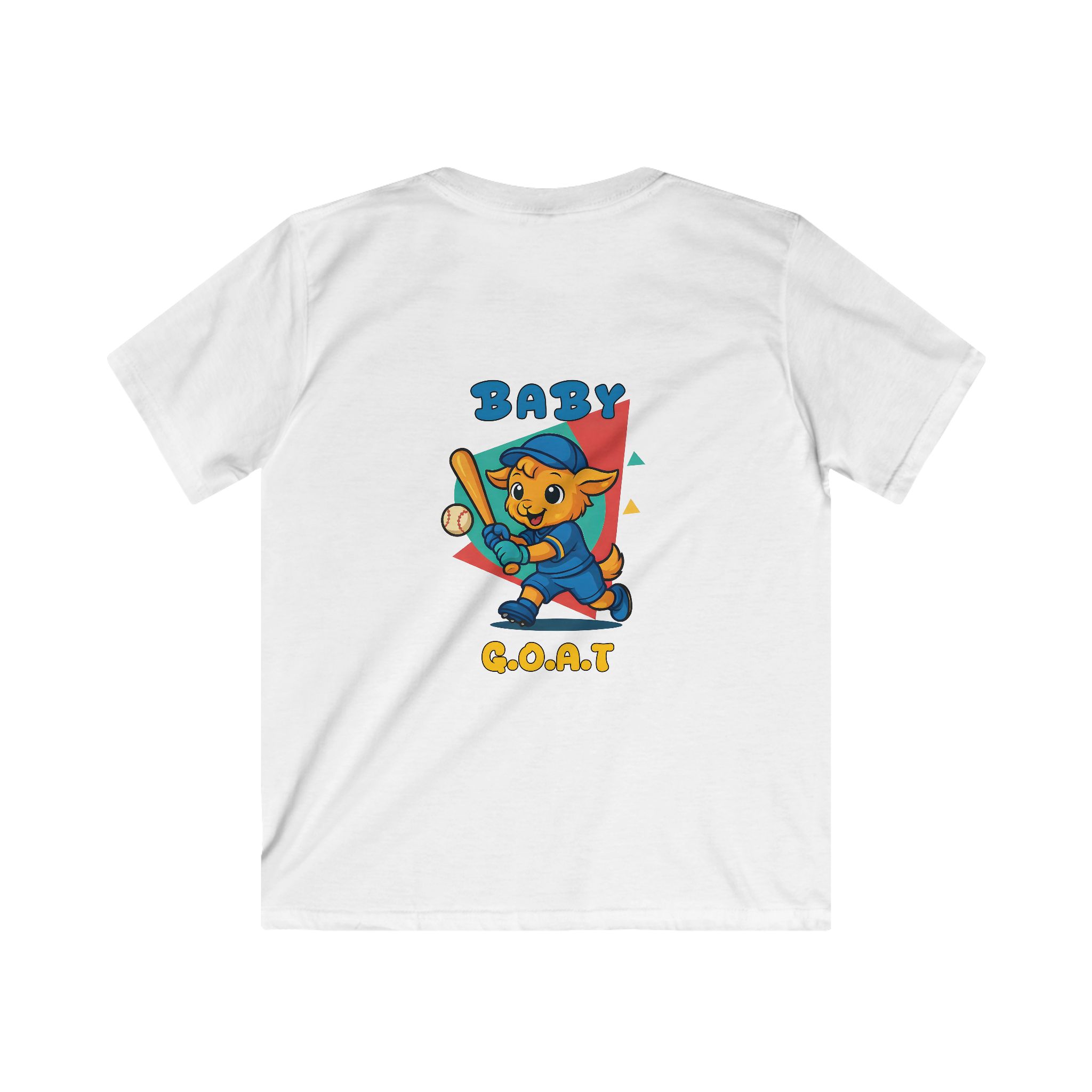 Barry the Slugger Kids Tee — 'Baby G.O.A.T.' Cute Baseball Bear Graphic Shirt - Image 2