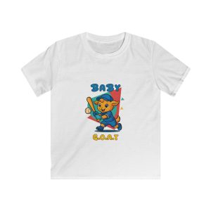 Barry the Slugger Kids Tee — 'Baby G.O.A.T.' Cute Baseball Bear Graphic Shirt