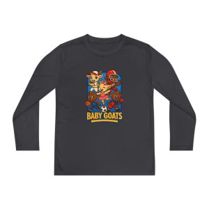 The Little Champs Crew Baby Goats Youth Long Sleeve Tee — Cute Sports Cartoon Kids Shirt