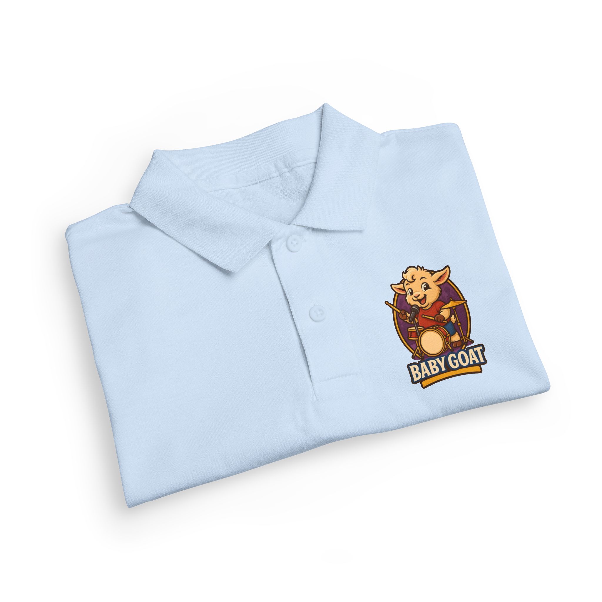 Youth Polo — "Baby Goat" Drummer Kids Shirt - Image 11