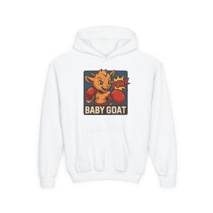 Baby G.O.A.T – Benny the Boxer Baby Goat Boxing Hoodie — Youth Funny 'Baby Goat' Pullover