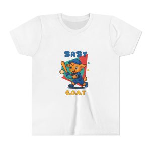 Barry the Slugger Baby G.O.A.T. Youth Tee — Cute Baseball Puppy Kids T‑Shirt