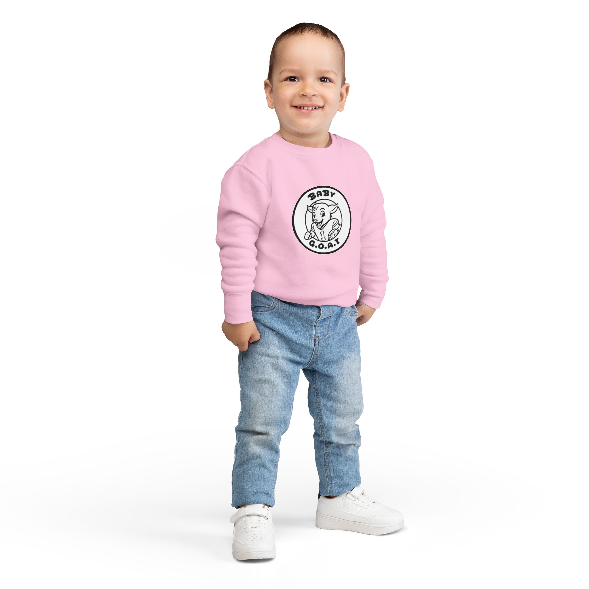 The Touchdown Star Baby G.O.A.T. Toddler Sweatshirt — Cute Goat Graphic Pullover for Infants & Toddlers - Image 16