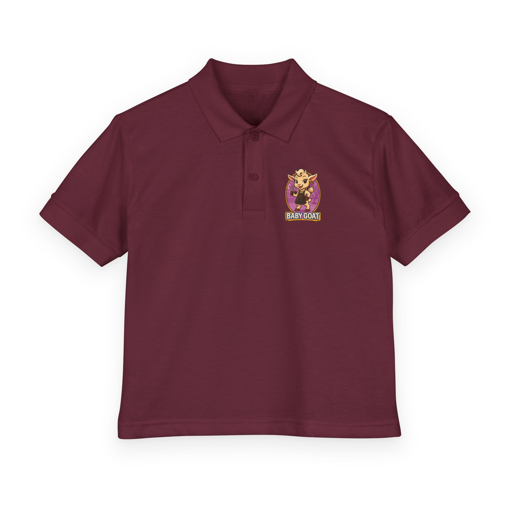 Joy the Stylist Youth Polo — Cute "Baby Goat" Embroidered Kids' School Polo - Image 9