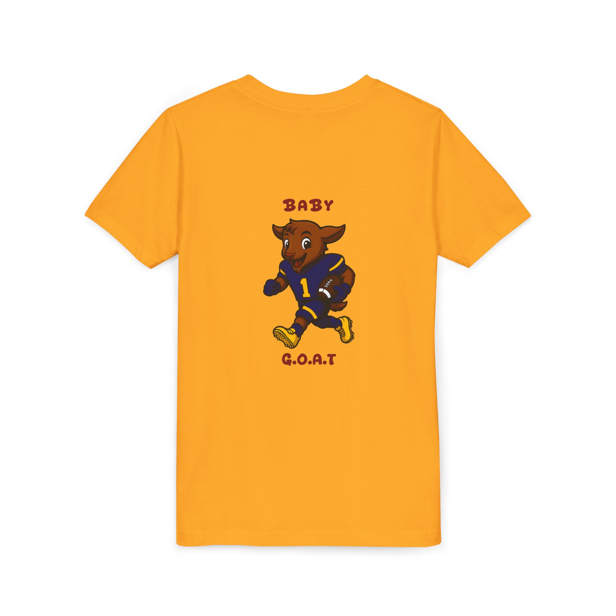 Davon The Touchdown Star In Action Youth Tee — "Baby G.O.A.T." Football Cartoon Goat Kids Shirt - Image 12