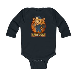 Ollie the Auto Helper Baby Goat Infant Bodysuit – Cute Goat Mechanic Long Sleeve Onesie