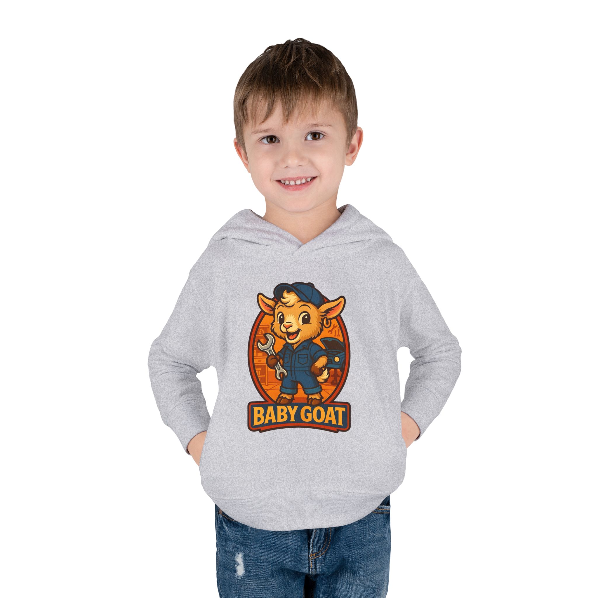 Ollie the Auto Helper Baby Goat Toddler Hoodie — Cute Cartoon Goat Pullover for Kids - Image 7