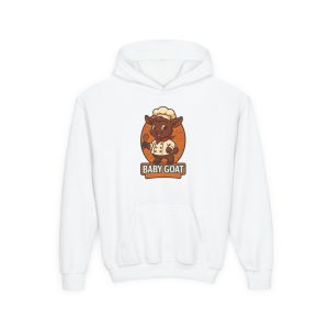 Charlie the Chef Youth Hoodie — Cute 'Baby Goat' Chef Graphic Sweatshirt for Kids