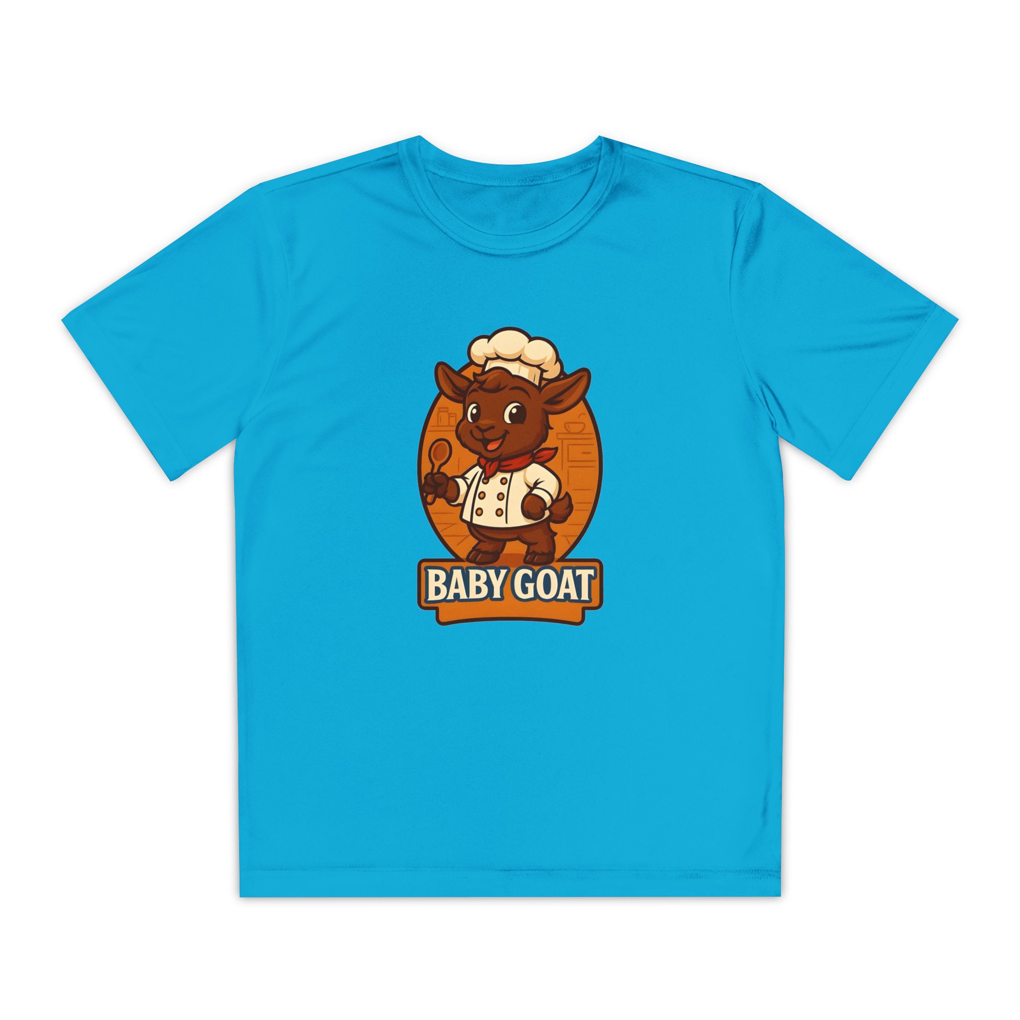 Baby Goat Youth T‑Shirt — Cute Chef Kid Tee ("Baby Goat" Design)
