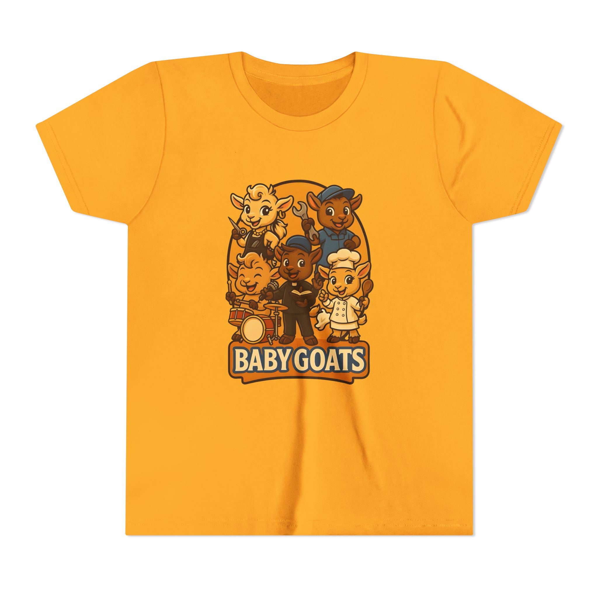 Baby Goats Kids T‑Shirt — Cute Cartoon Baby Goats Graphic Tee for Toddlers & Kids - Image 9