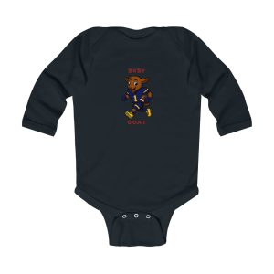 Davon The Touchdown Star In Action Baby Bodysuit — 'Baby GOAT' Football Bear Long Sleeve Infant Onesie