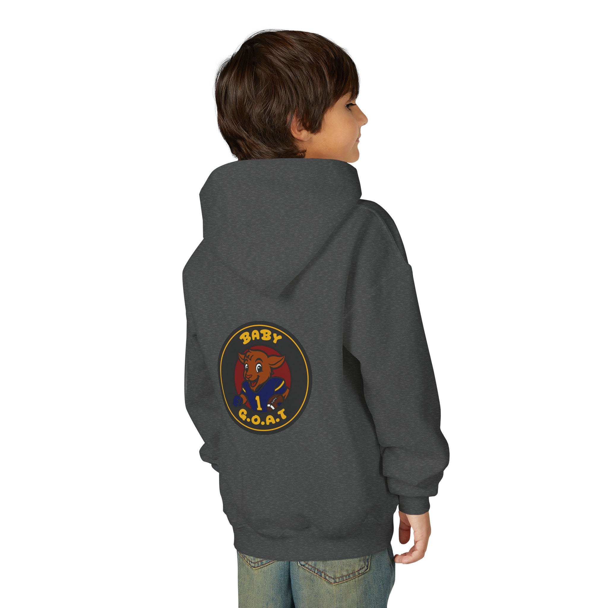 Davon The Touchdown Star Youth Hoodie — 'Baby G.O.A.T.' Cartoon Goat Graphic Pullover - Image 16