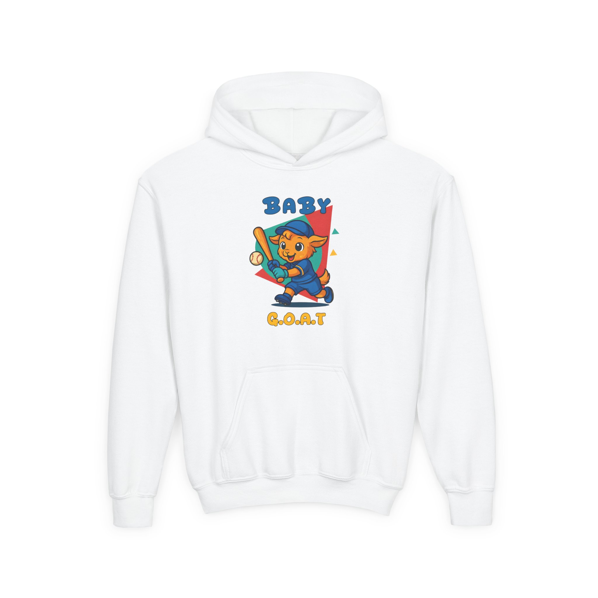 Barry the Slugger  Youth Hoodie – "Baby G.O.A.T." Cute Skate Cat Kids Pullover