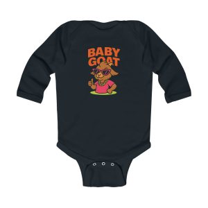 Baby G.O.A.T – Skye the Style Queen Baby Goat Infant Long Sleeve Bodysuit — Cute Cool Goat Graphic