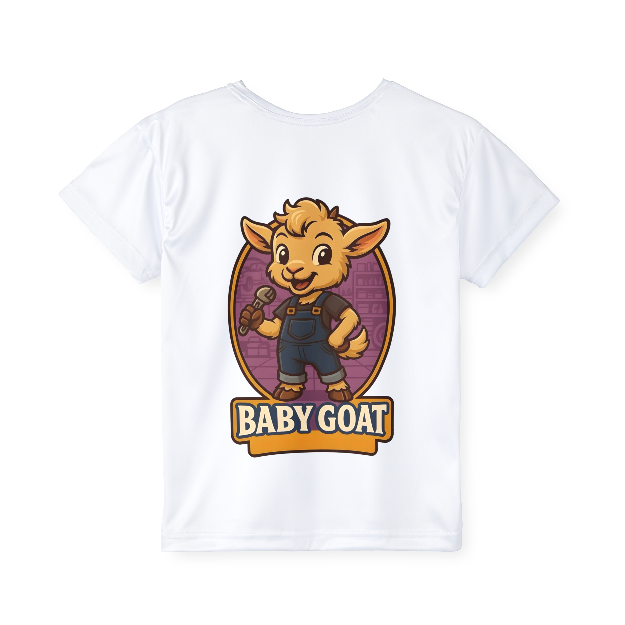 Ollie the Fix-It Kids Jersey - Cute "Baby Goat" Cartoon Sports Tee for Children - Image 2