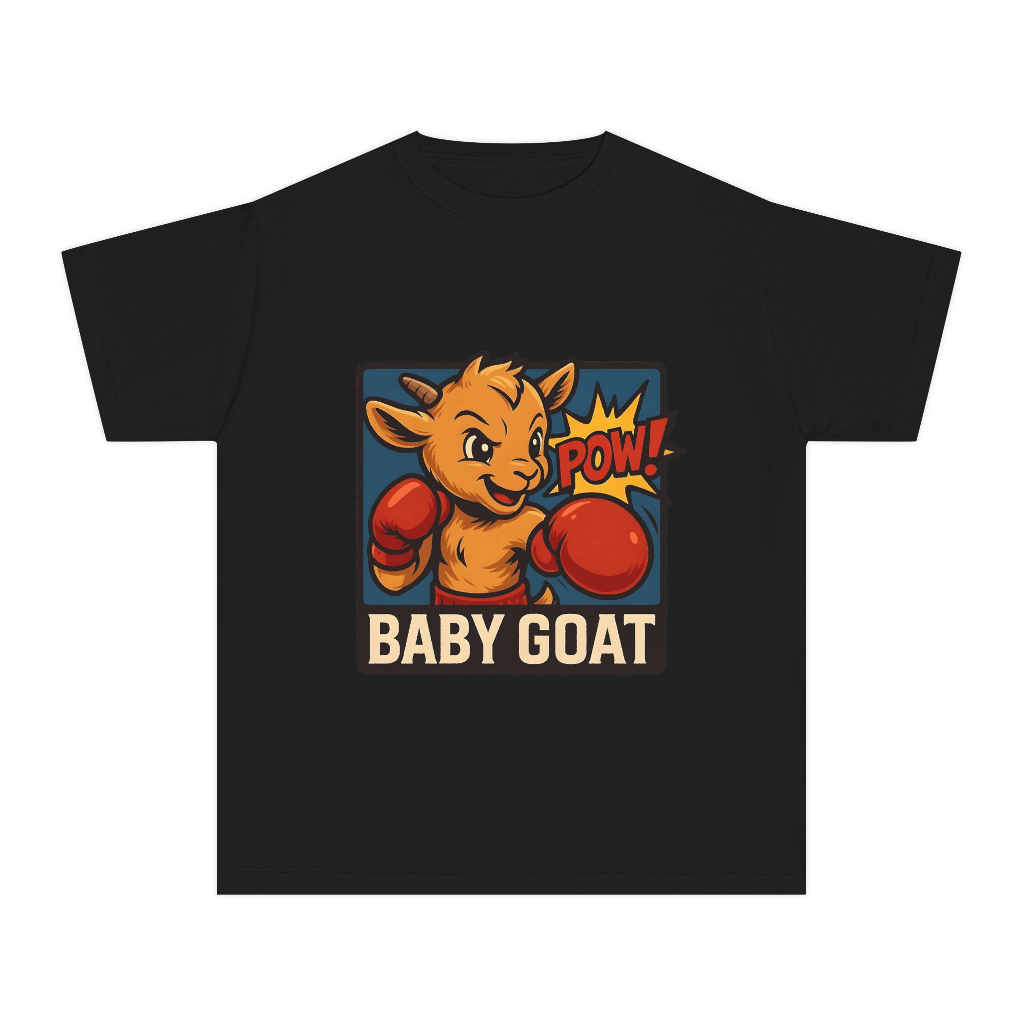 Baby G.O.A.T – Benny the Boxer Baby Goat Boxing Tee — Cute Kid’s 'Baby Goat' Graphic Shirt - Image 10