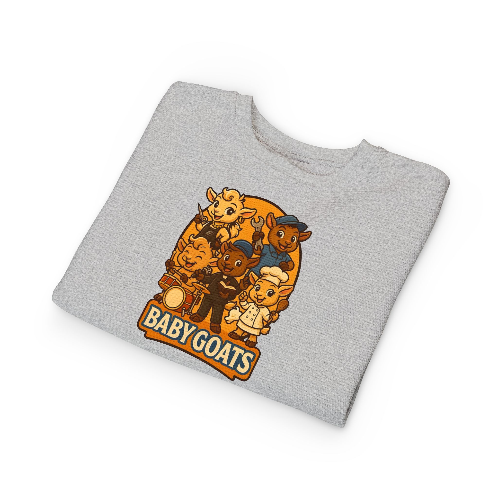 Baby Goats Toddler Sweatshirt — Cute Cartoon Farm Animal Pullover - Image 3