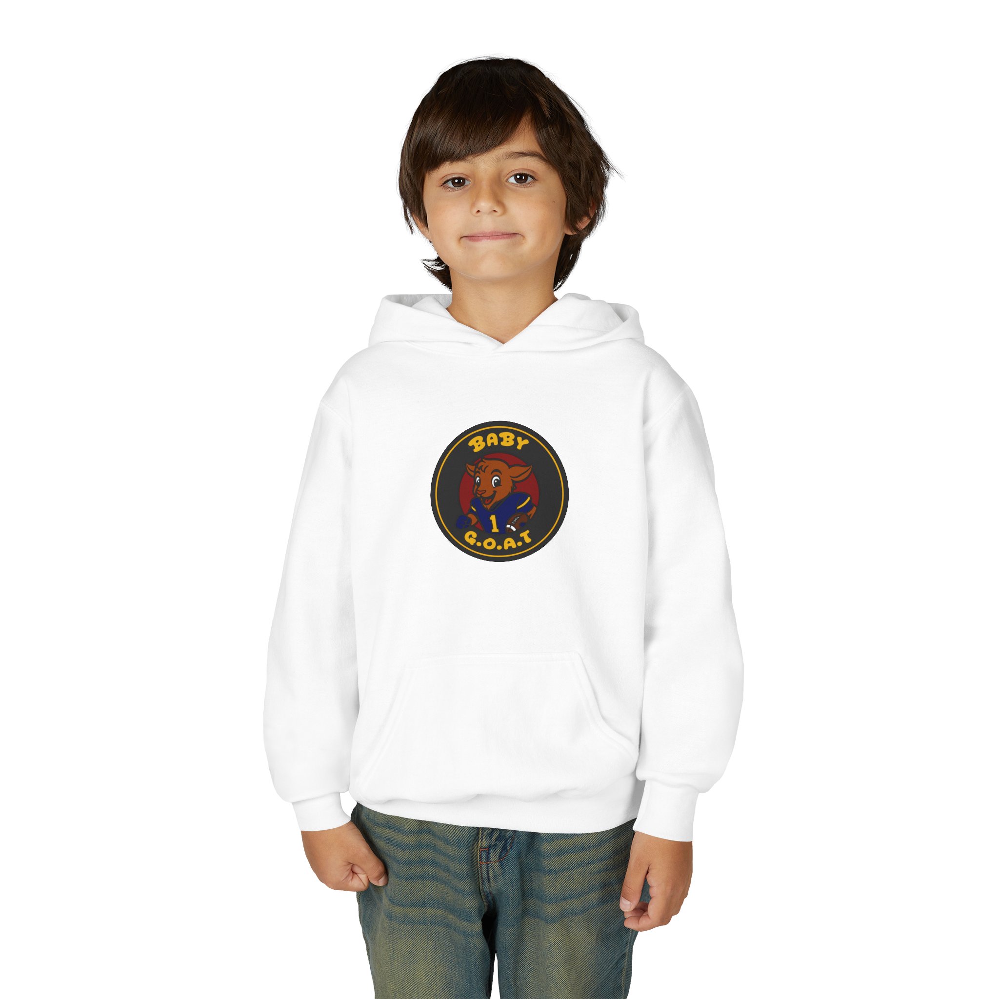 Davon The Touchdown Star Youth Hoodie — 'Baby G.O.A.T.' Cartoon Goat Graphic Pullover - Image 3