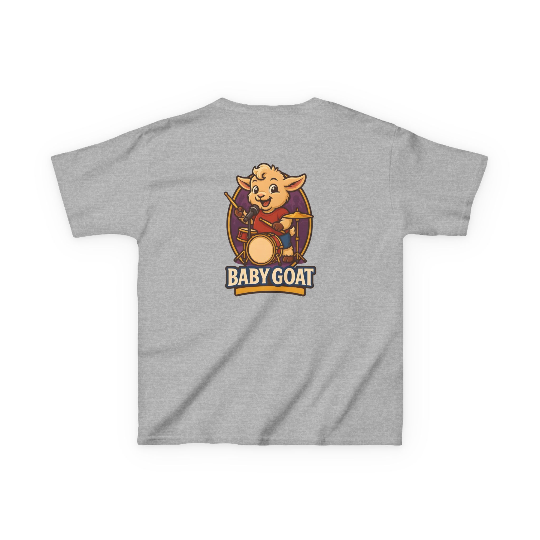 Kids T-Shirt — Cute 'Baby Goat' Cartoon Drum Player Tee for Toddlers - Image 6