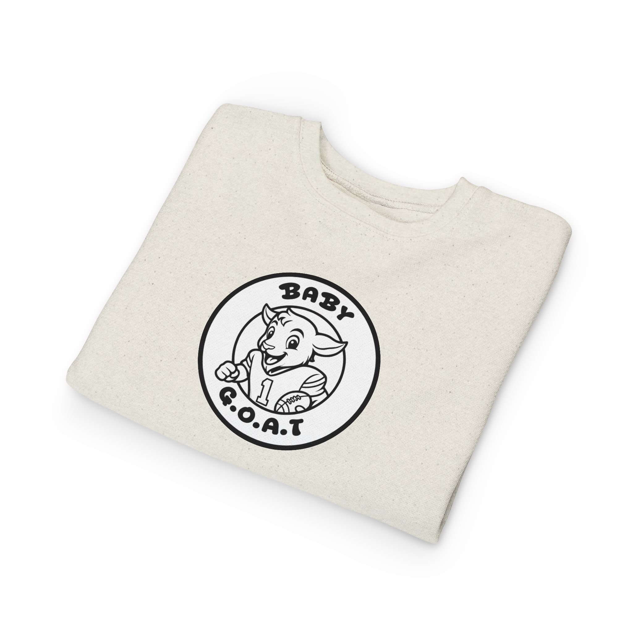 The Touchdown Star Baby G.O.A.T. Toddler Sweatshirt — Cute Goat Graphic Pullover for Infants & Toddlers - Image 3