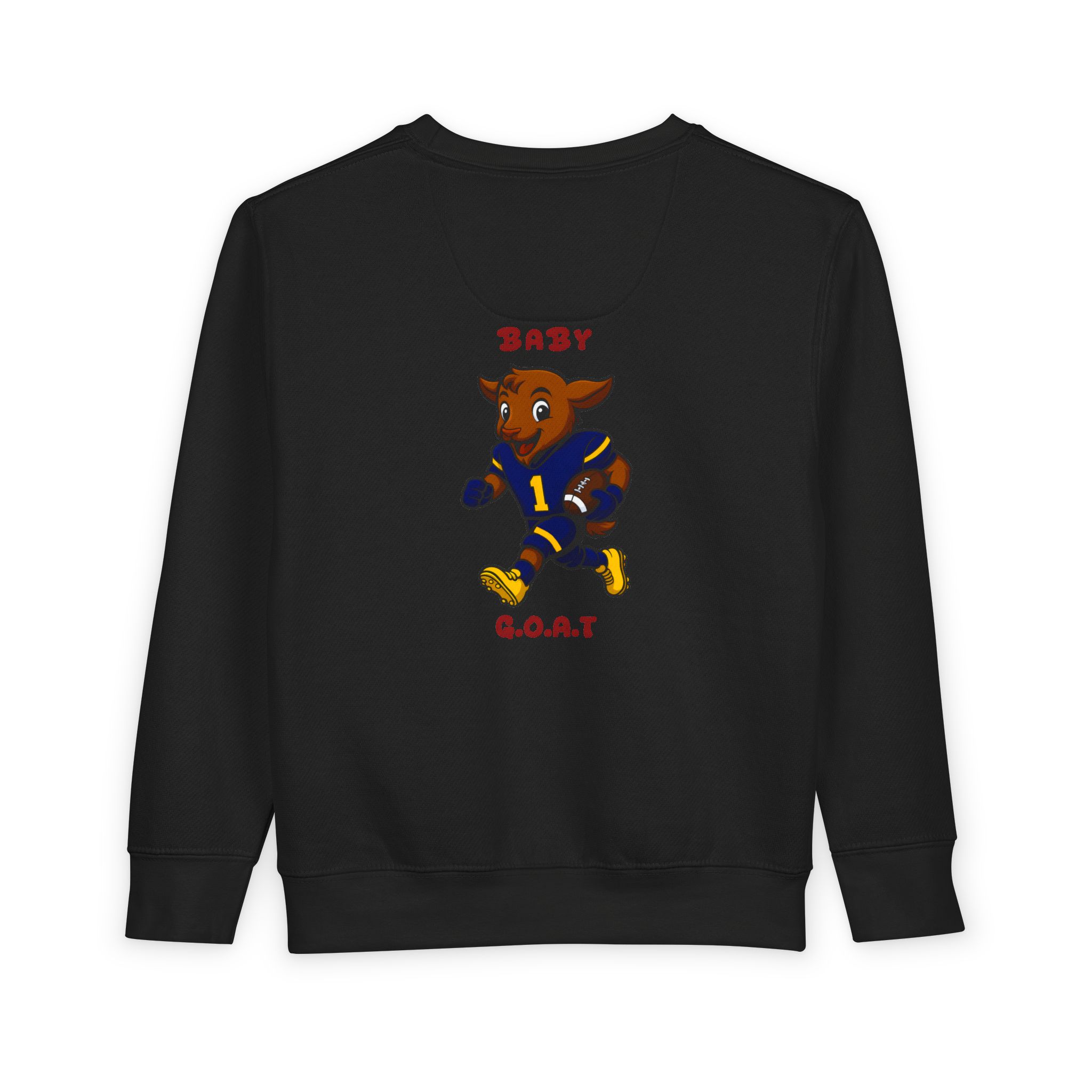 Davon The Touchdown Star In Action Toddler Goat Football Sweatshirt – "Baby G.O.A.T." Cute Kids Crewneck - Image 14