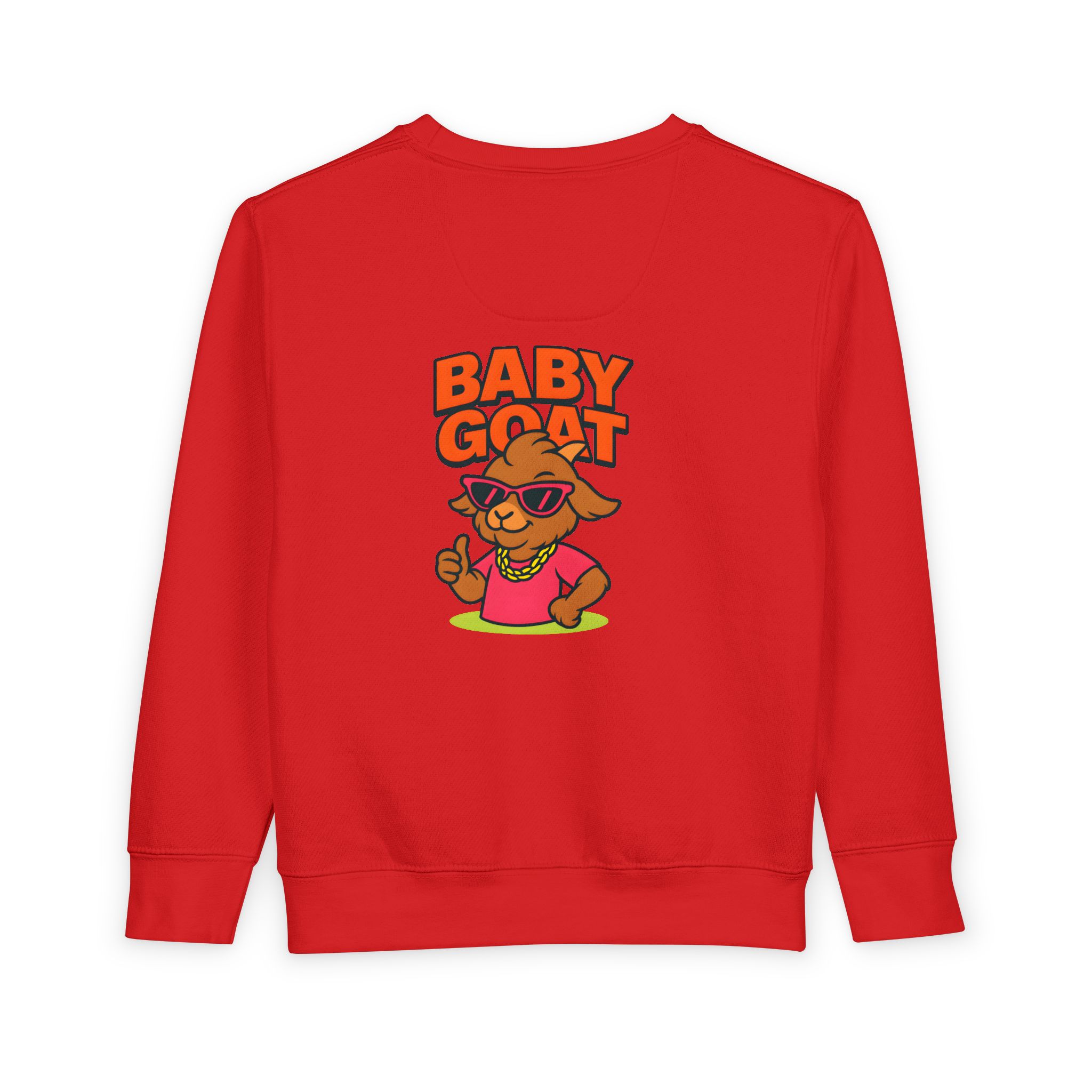 Skye the Style Queen Baby Goat Toddler Sweatshirt — Cute Cartoon Kid’s Pullover - Image 14