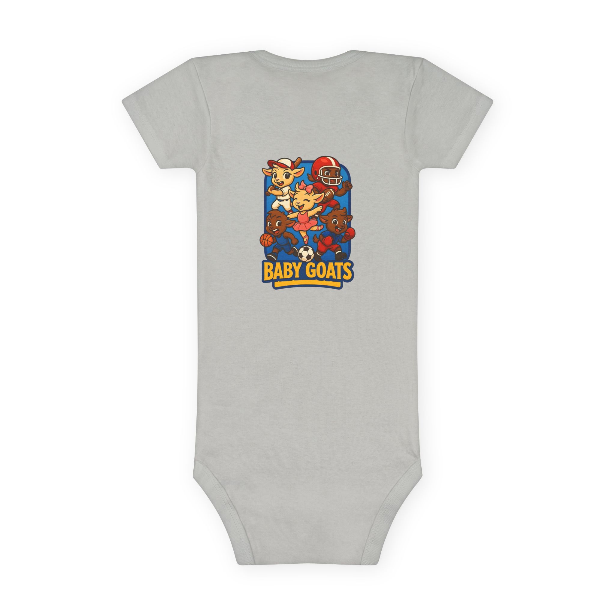 The Little Champs Crew Baby Onesie - Cute "Baby Goats" Graphic Infant Short Sleeve Bodysuit - Image 6