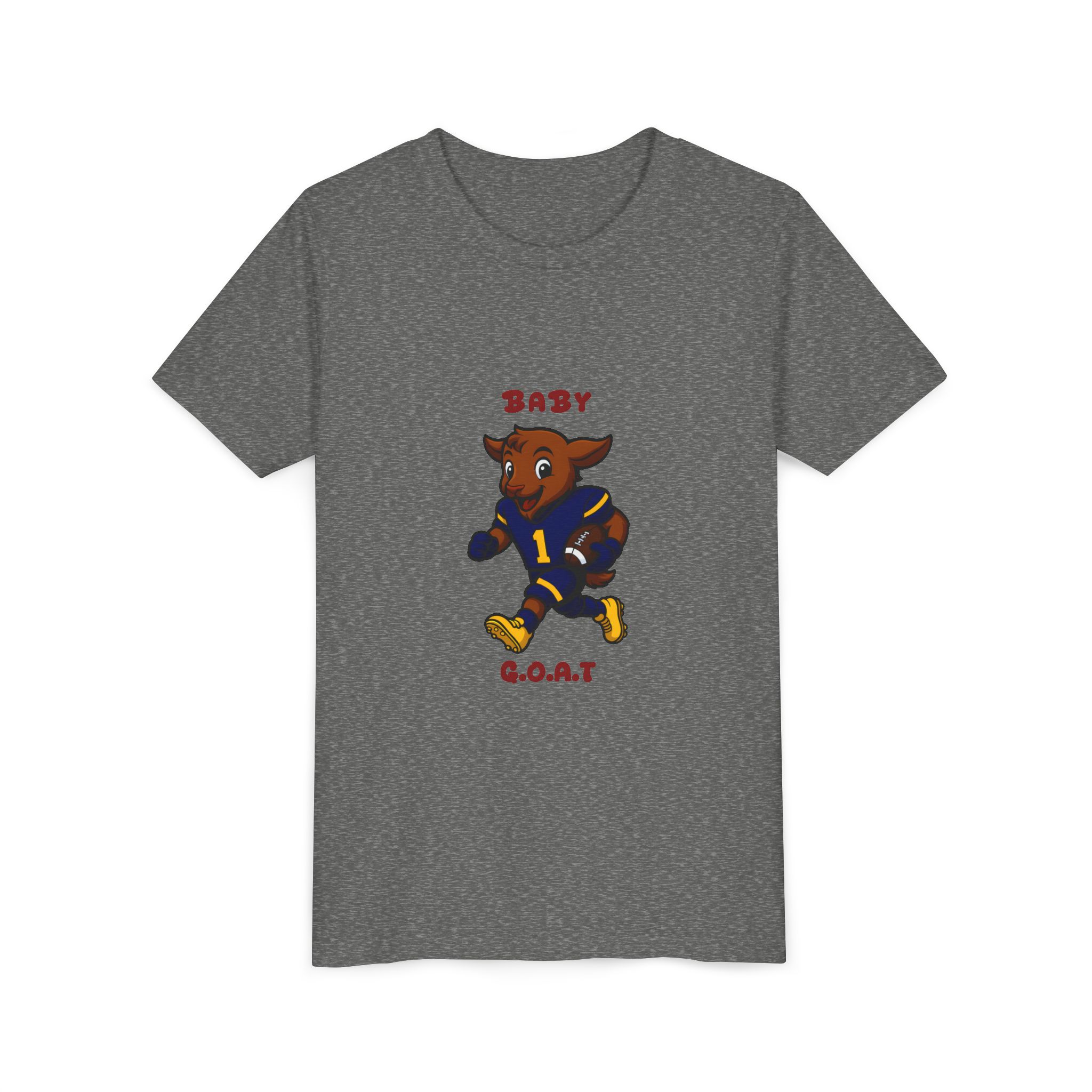Davon The Touchdown Star In Action Youth Tee — "Baby G.O.A.T." Football Cartoon Goat Kids Shirt - Image 7