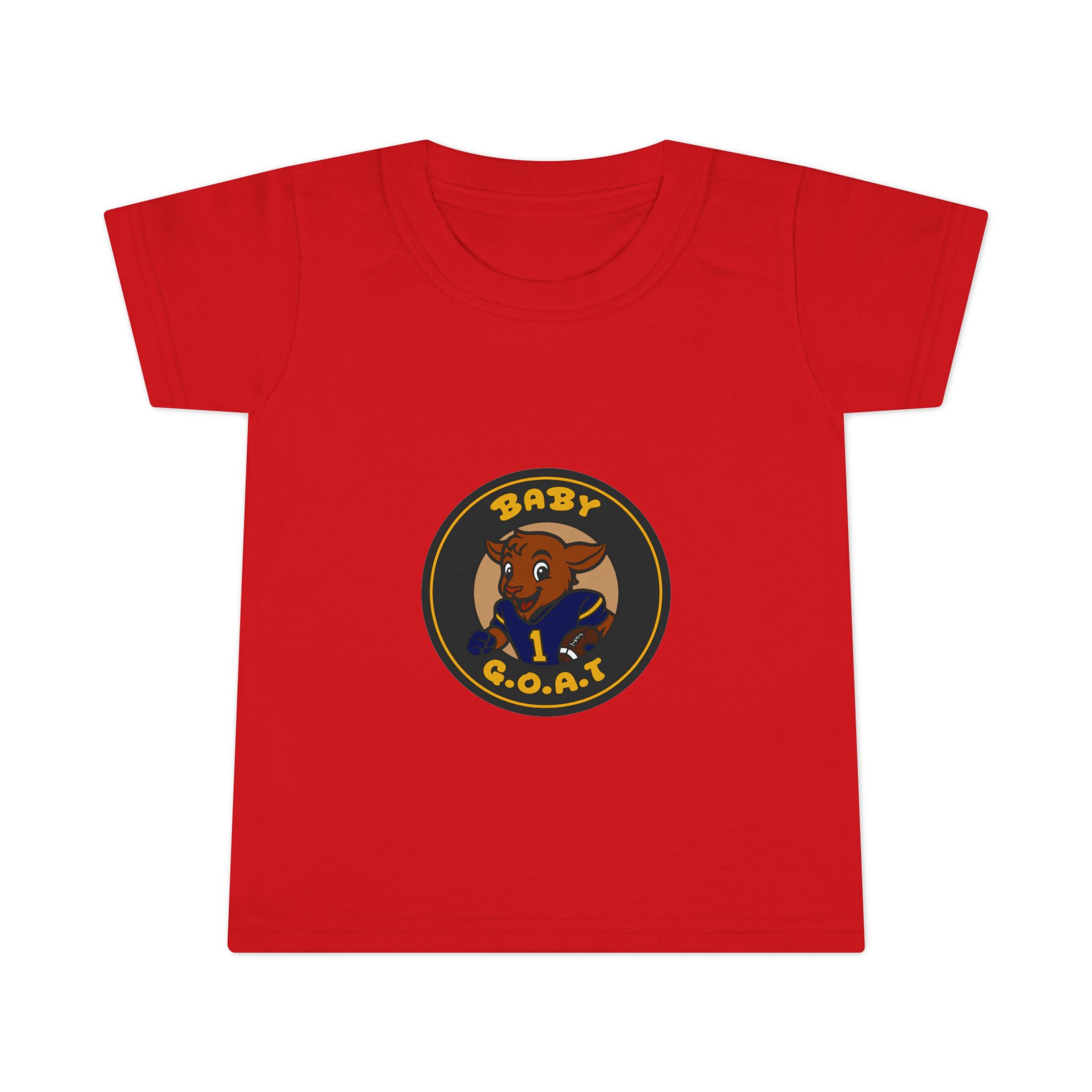 Davon The Touchdown Star Yello Background Baby G.O.A.T. Toddler T-Shirt — Cute Goat Graphic Tee for 1st Birthday - Image 10