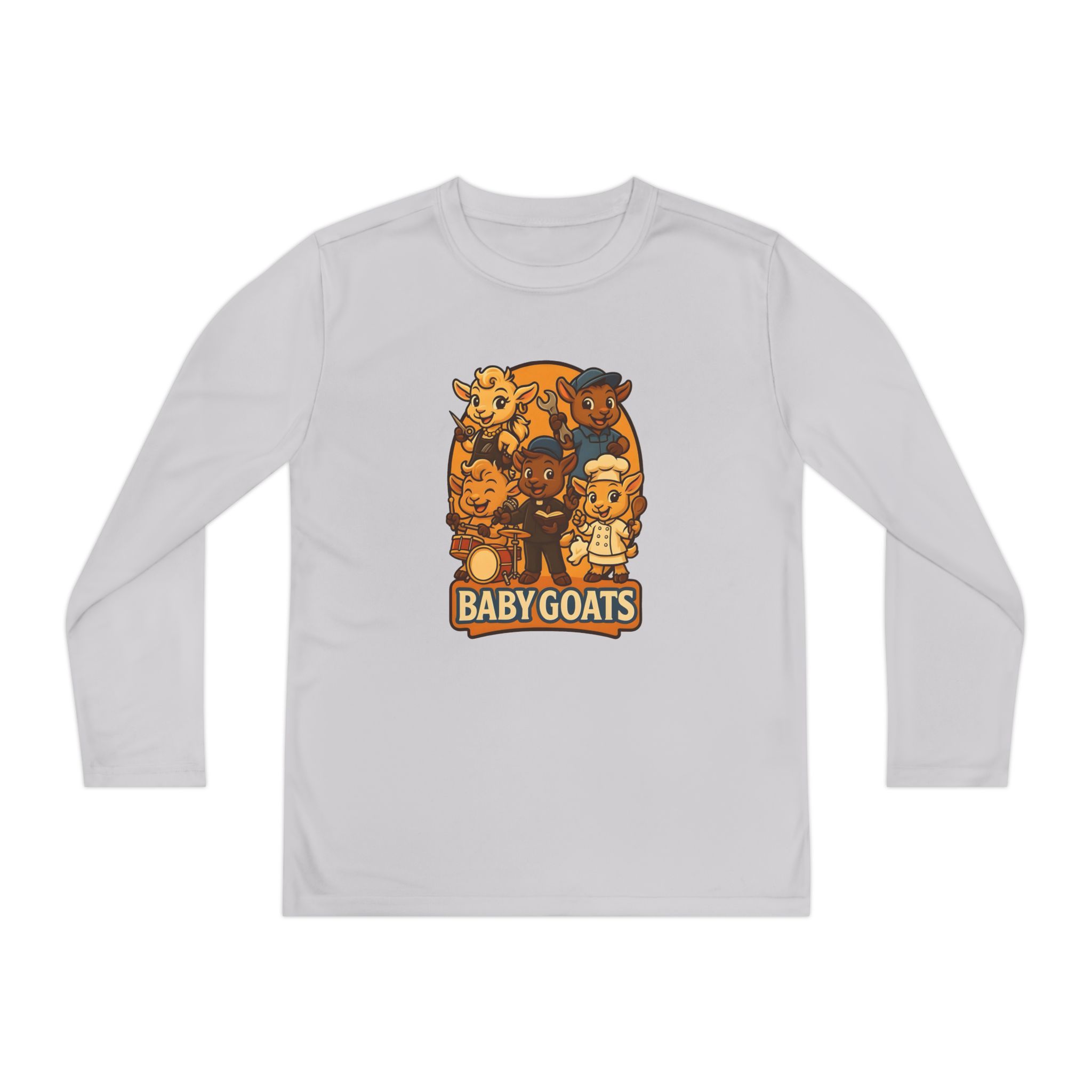 Youth Long Sleeve Tee — 'Baby Goats' Cute Cartoon Kids Shirt - Image 5