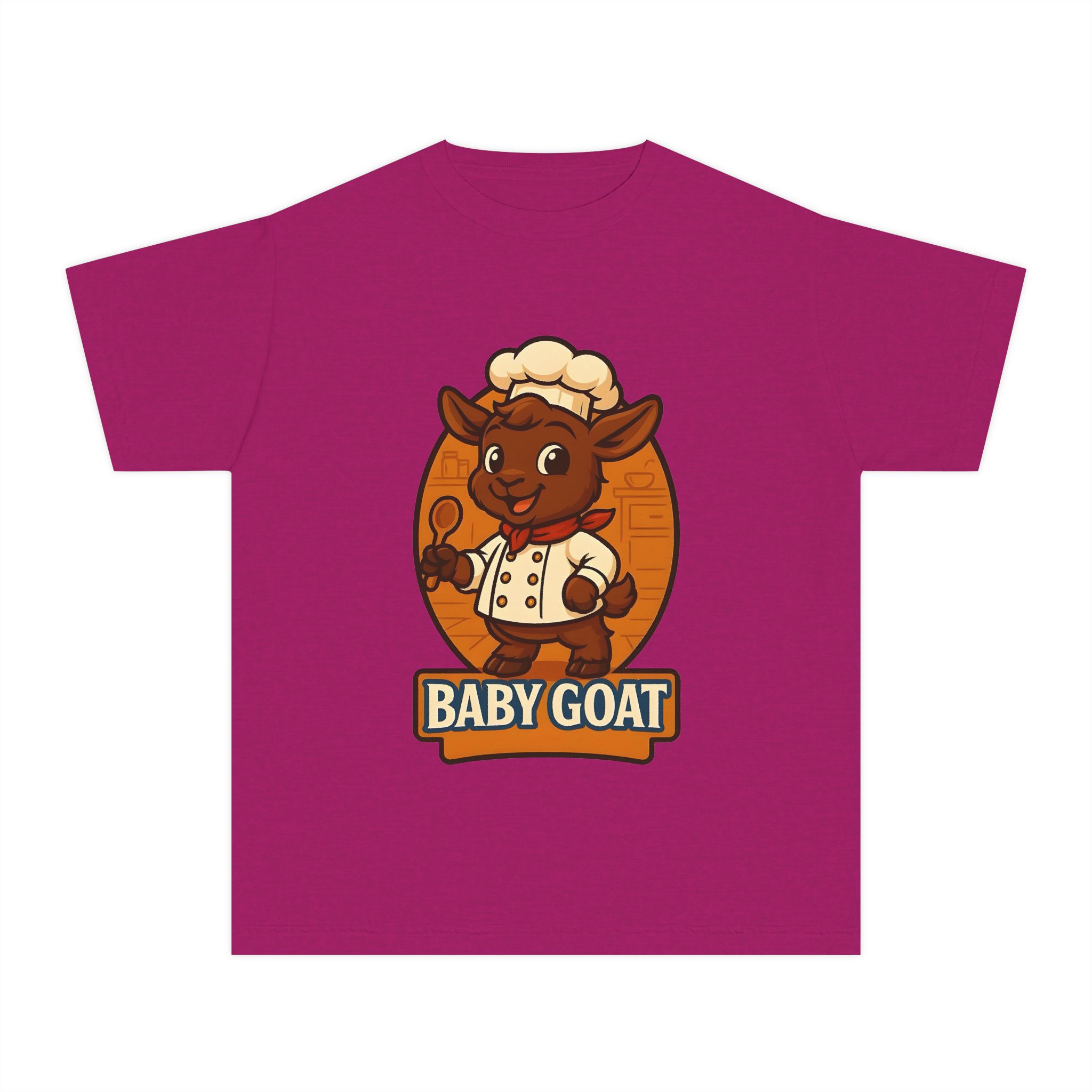 Charlie the Chef Baby Goat Kids T‑Shirt — Cute Chef Goat Graphic Youth Tee - Image 10